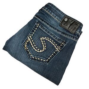 Silver Jeans Aiko Mid Slim Bootcut Stetchy Denim Jeans Women’s 28x31 (30x30) EUC